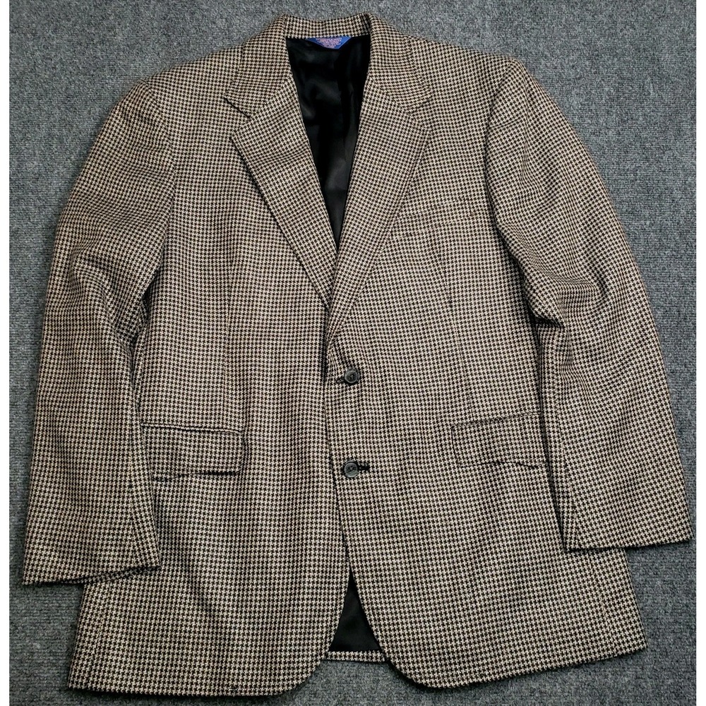 Pendleton Wool Blend Blazer Jacket Mens 44 Long 2 Button Padded‎ Shoulders